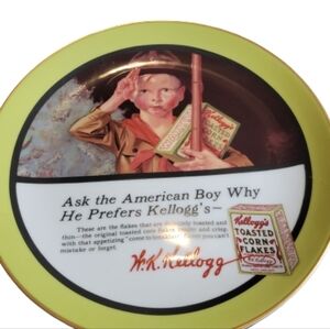 1987 Kellogg's Nostalgia Collection Plate "Ask The...Boy vintage